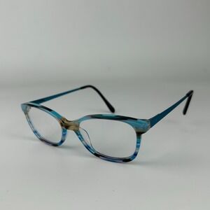 Outspoken Women's Eyeglasses‎ Frame Blue Plastic Cat Eye Full Rim 51-16-135 mm